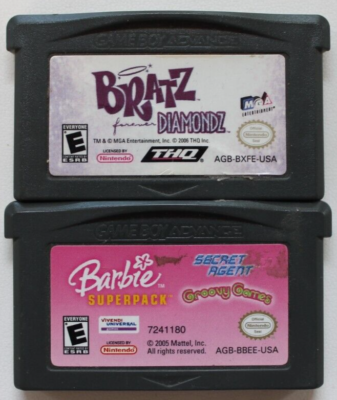 Gameboy Advance BUNDLE(2) Barbie Superpack/ Bratz Diamondz - Games