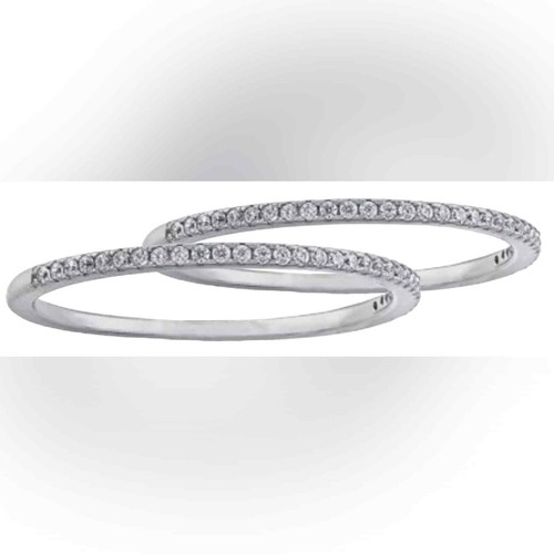 NEW Giani Bernini 2-PC RING SET Size 9 Cubic Zirconia Bands 925 Sterling Silver - Picture 5 of 11