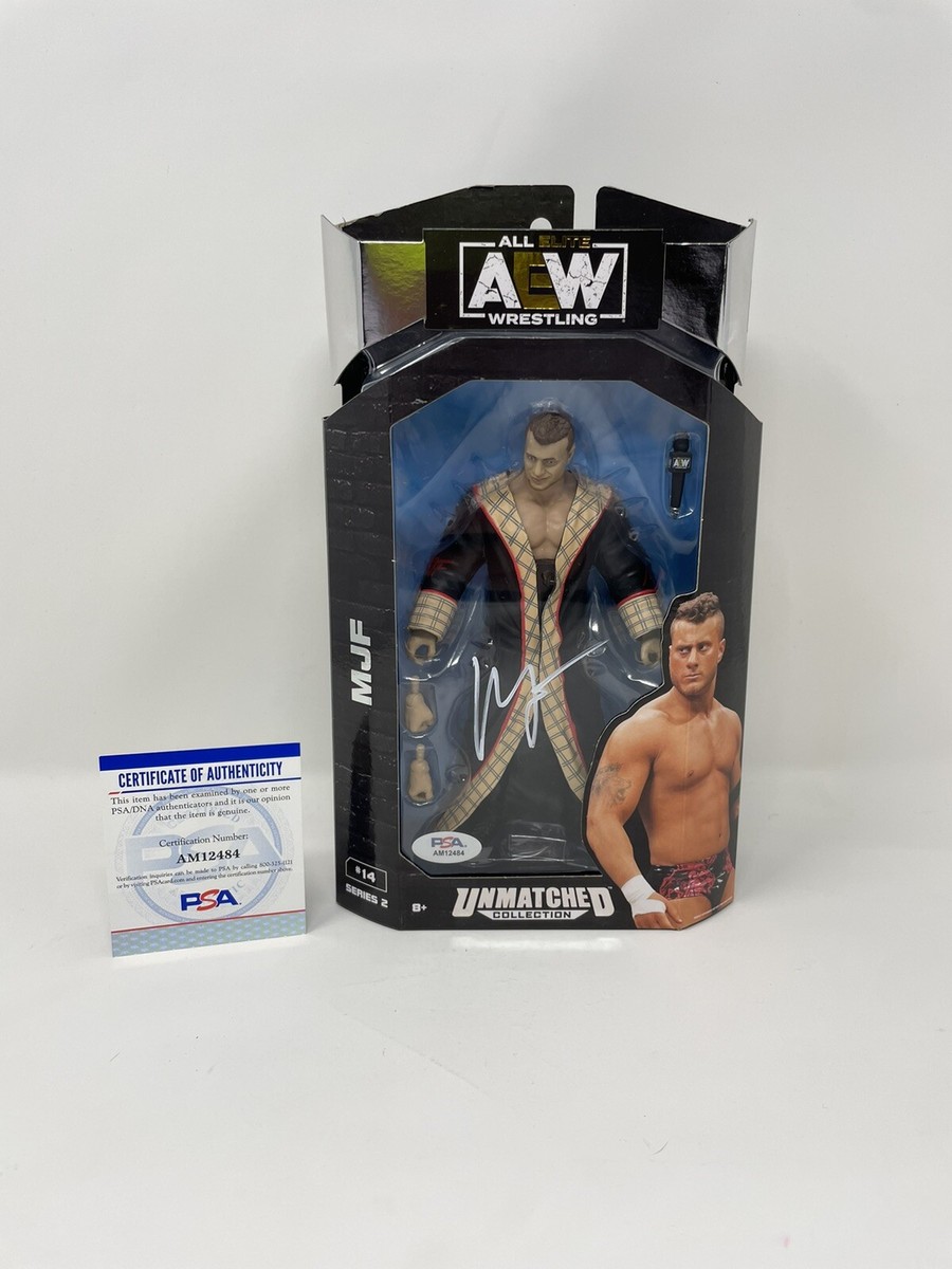 MJF SIGNED AUTOGRAPH AEW FIGURE PSA/DNA COA MAXWELL JACOB FRIEDMAN