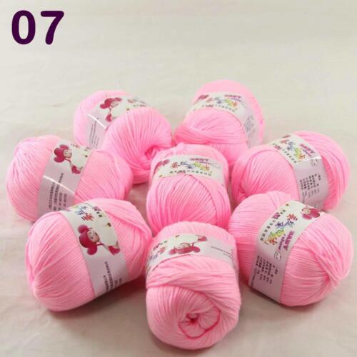 C 8Skeinsx50gr New Soft Baby Cashmere Wool Silk Children Hand Knitting Yarn 07 - Picture 1 of 4