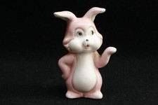 Vintage Kitch Pink Bunny Rabbit Japan.1960s Pottery.7cm Tall