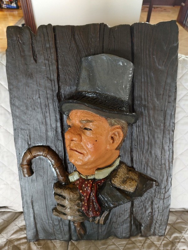 Rare W.C. Fields Plastic Wall Bust Picture 