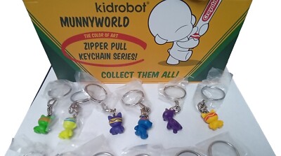 MunnyWorld Crayola Zipper Pull Keychain Series Kidrobot Full Set