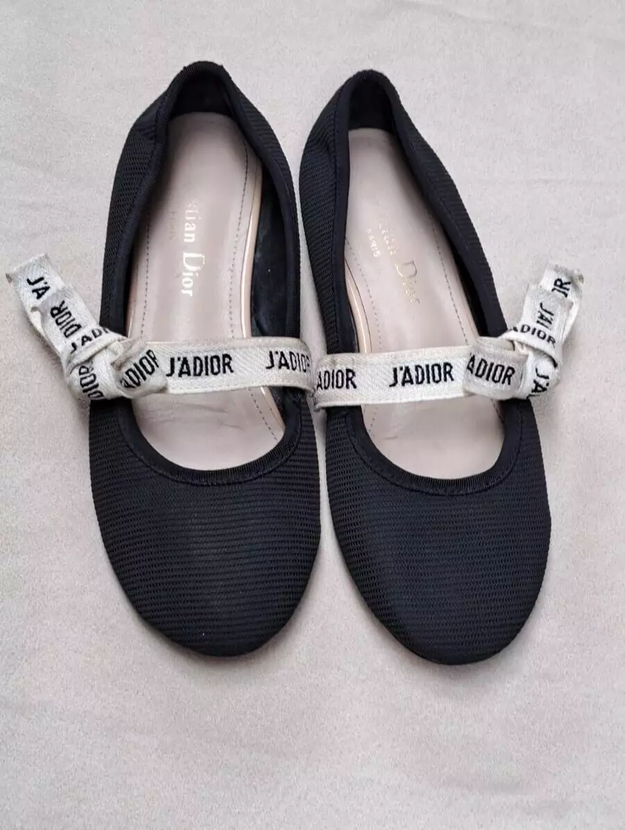 Ballerines Dior en toile noire Miss Jadior taille 36