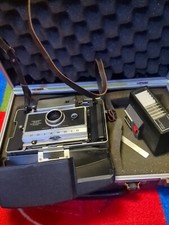 Polaroid 360 Land Camera Electronic Flash w/ Hard Cover, Strap, Case Untested