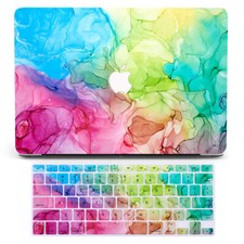 Multicolour Fluid Marble Hard Case For Macbook M5 Pro 14 Air 13 15 16 11 12 inch