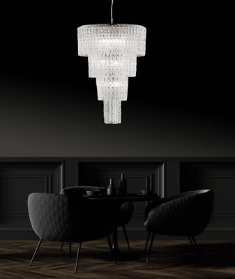 Moderner Kronleuchter Wasserfall Kristall A 9 Lichter Luxury m078 Herg