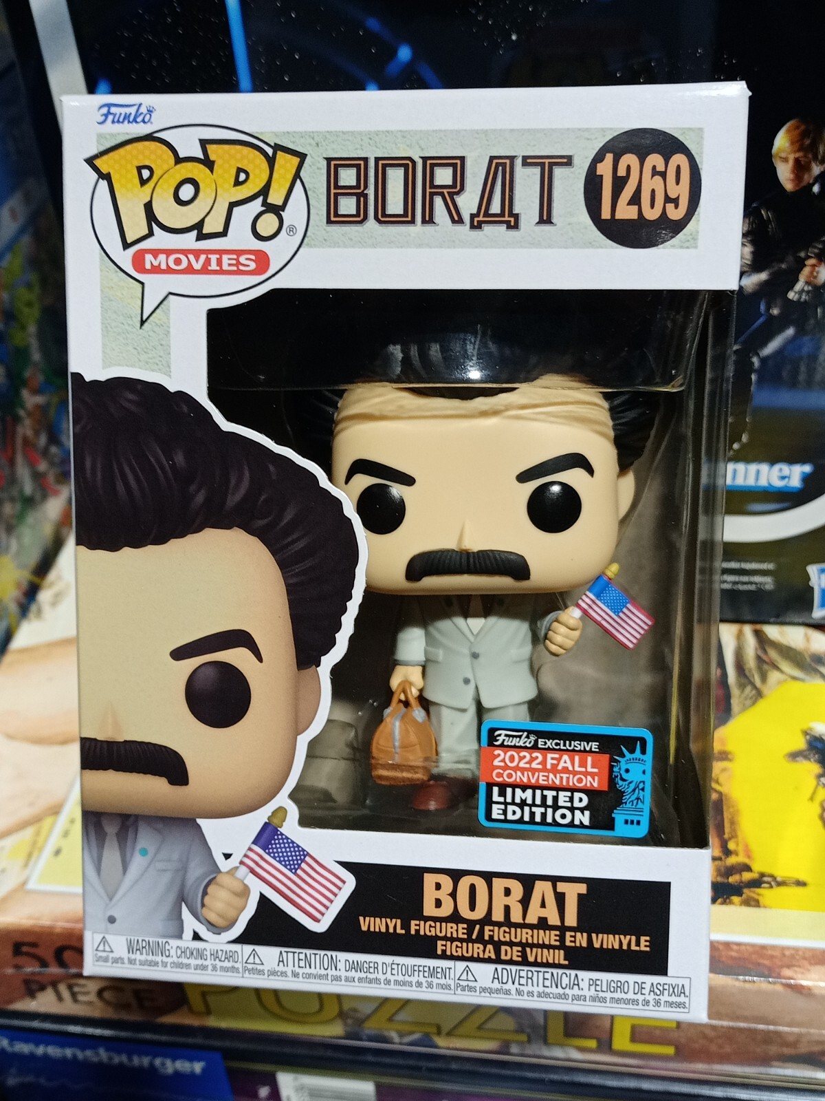 Figurine Borat NYCC 2022 décoration geek originale pour étagère salon