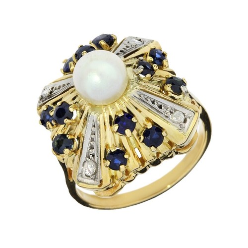 14K/925 Becky Kelso Mabé Pearl Ring Sz 9 | eBay