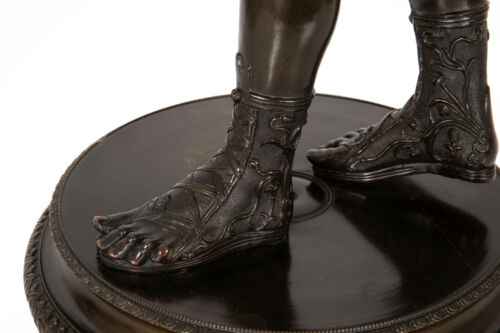 Grand Tour Italian Antique Bronze Sculpture of Narcissus by Giorgio Sommer - Picture 20 of 24