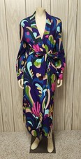 SALE psychedelic long robe M women's mod dress coat