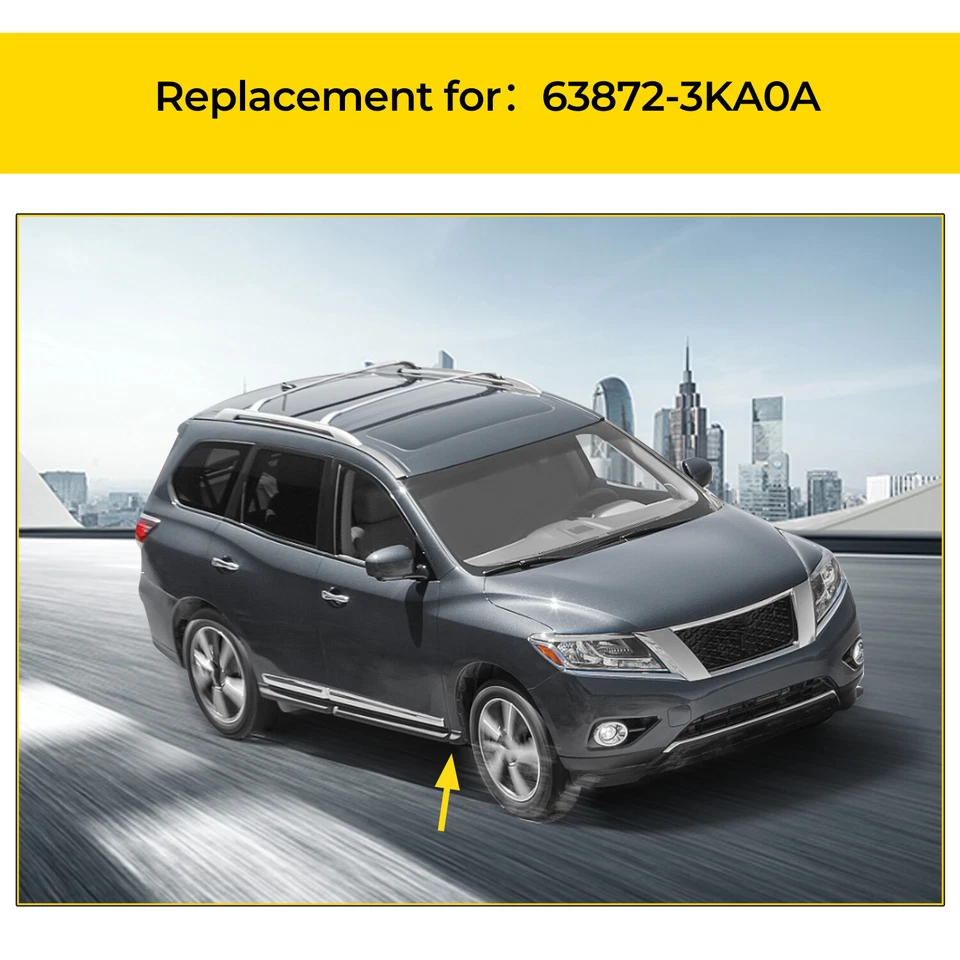 Right Black Fender Molding For Nissan Pathfinder 2013-2020 For 63872-3KA0A - Image 3 of 4