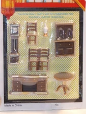 Dollhouse Miniature Dining Room 1:48 Quarter Inch scale 1/4 E240 Dollys Gallery