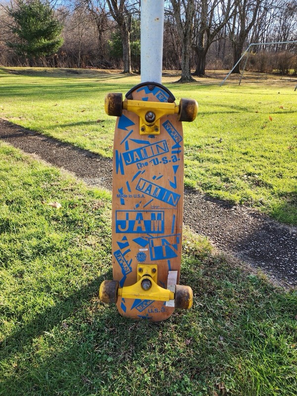 Vintage 1980’s NASH JAMIN Jam In The USA Skateboard 27” Yellow Wheels 