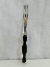 CUTCO No 1726 Dark Brown Swirl Handle Meat Carving Turning Fork 11" Made In USA