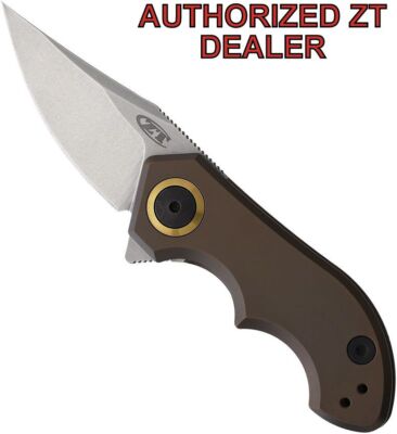 Zero Tolerance 0022TIBRZ Folding Knife 1.8'' 20CV Blade Bronze Titanium