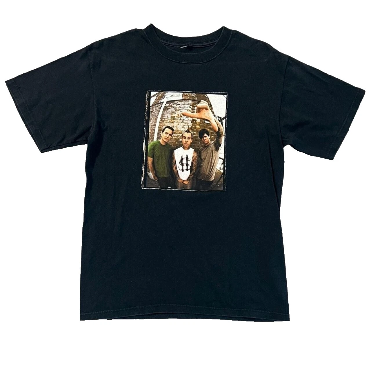 Cotton Blend Black Punk Vintage T-Shirts for Men