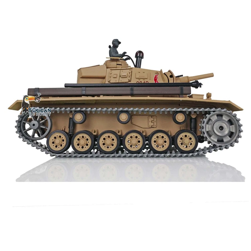 Henglong 1/16 7.0 Upgraded Panzer III H RTR IR BB RC Tank 3849 W/ 360° Turret - Image 2 of 4