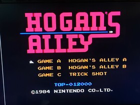 Vintage Nintendo NES Hogan's Alley Game Cartridge & Dust Cover Tested Working