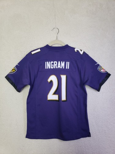 Nike On Field Baltimore Ravens #21 Mark Ingram II Football Jersey Youth Large - Picture 10 of 18