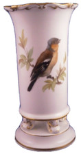 Antique 19thC Meissen Porcelain Bird Scene Vase Porzellan Vogel Szene Scenic