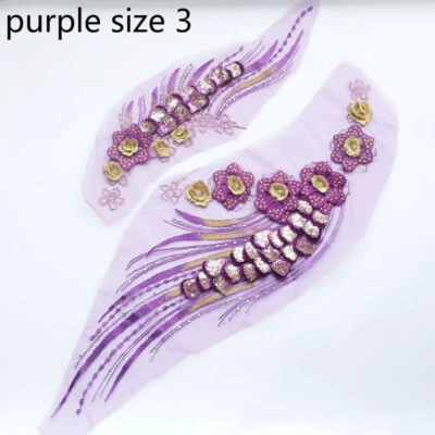 3D Applikation Pailletten Phoenix Rücken Shinytrimming Netz Spitze Sticken Motif - Bild 1 von 4