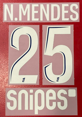 KIT FLOCAGE OFFICIEL NUNO MENDES PSG FOURTH (MAILLOT BLEU