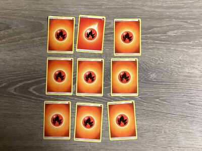 Fire Energy (2017 Unnumbered) Sm Base Set Regular small white on sides of few