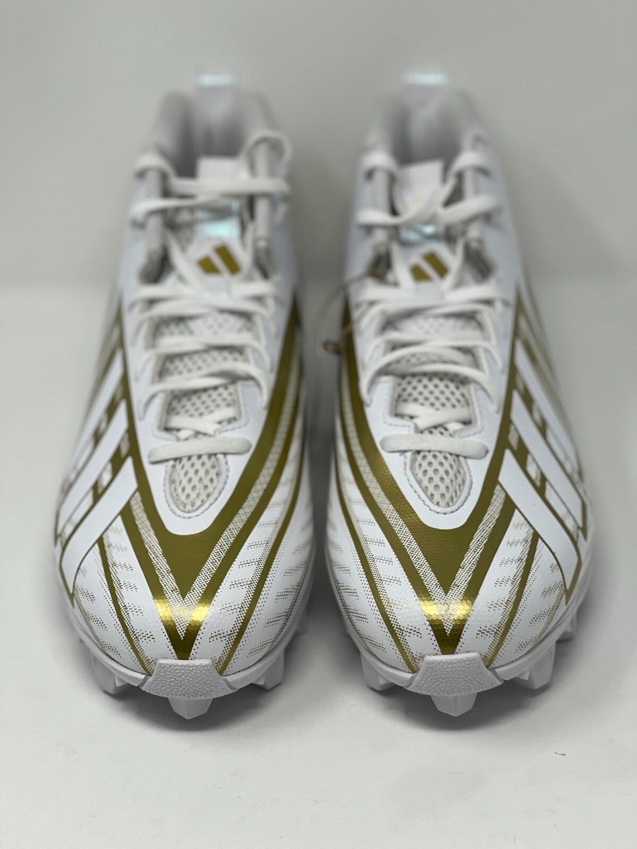 Adidas Freak Spark MD 23 HP7711 Football Cleats White Gold Men\'s Size‎ 11 Adidas Freak Spark MD 23 White/Gold Football Cleats HP7711  main image 4