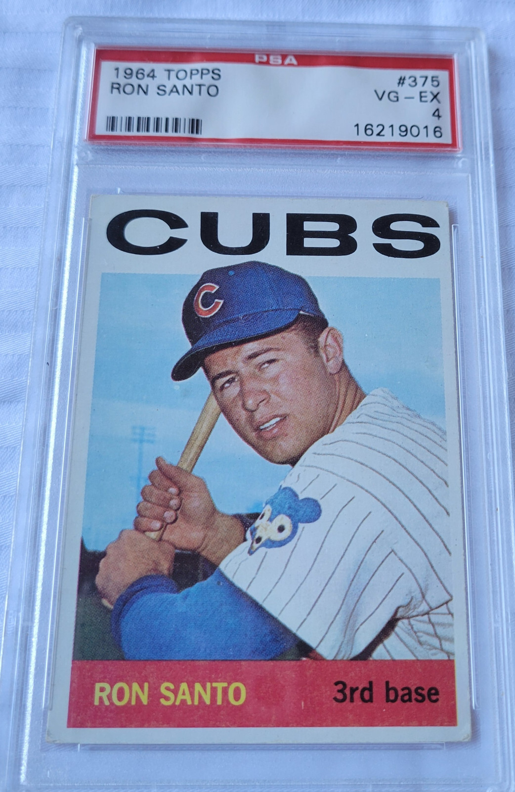 1964 Topps Ron Santo #375 Baseball Card/PSA Graded VG-EX 4