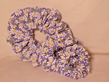 Hair Scrunchie XL scrunchie ponytail holder Daisy purple scrunchies set of 3