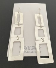 aretes de plata 925 Largos, Silver Earrings