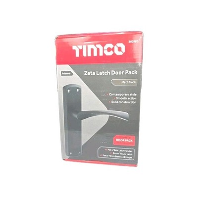 Timco - Zeta Latch Door Pack - Matt Black