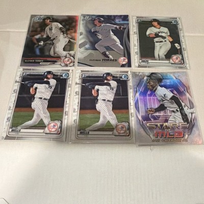 NY Yankees MLB Card Lot - Torres, Volpe, Wells, Chisholm Yankees Marlins (6)