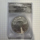 2006-W, ANACS SP70, BURNISHED (First Year) AMERICAN SILVER EAGLE, 1 oz .999