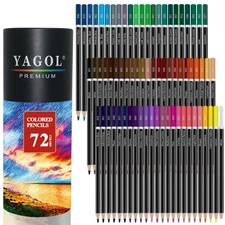 Yagol Colored Pencils for Adult Coloring Books, 72 Color Pencil Set, Soft Cor...