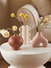 Next Set of 3 Natural Shaped Ceramic MiniTextured Vases