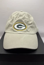 Green Bay Packers Cap Adjustable NFL Beige Logo 100% Cotton