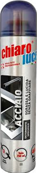 6 PZ CHIARO LUCE ACCIAIO SGRASSA E LUCIDA SENZA GRAFFIARE 300ML - Immagine 4