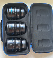 SIRUI Night Walker T1.2 S35 24mm/35mm/55mm Cine Lens Kit - Sony E, Black