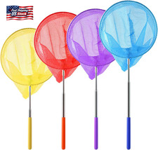 Coopay 4 Pack Telescopic Butterfly Fishing Nets for Kids, Catching Insect Net, E