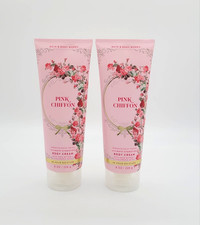 Bath  Body Works Pink Chiffon Ultimate Hydration Body Cream Full 8 oz Set of 2