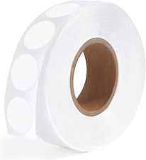 1000 PCS Dot Stickers 1/2 Inch Circle Small round Coding Labels, Blank White Col