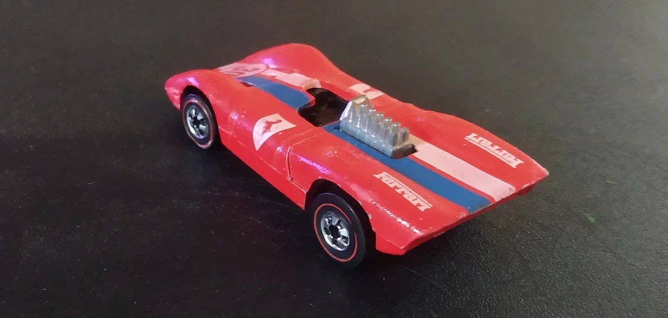 UNRESTORED!! hot wheels redline ferrari 312p flying colors very nice condition - Image 3 of 4