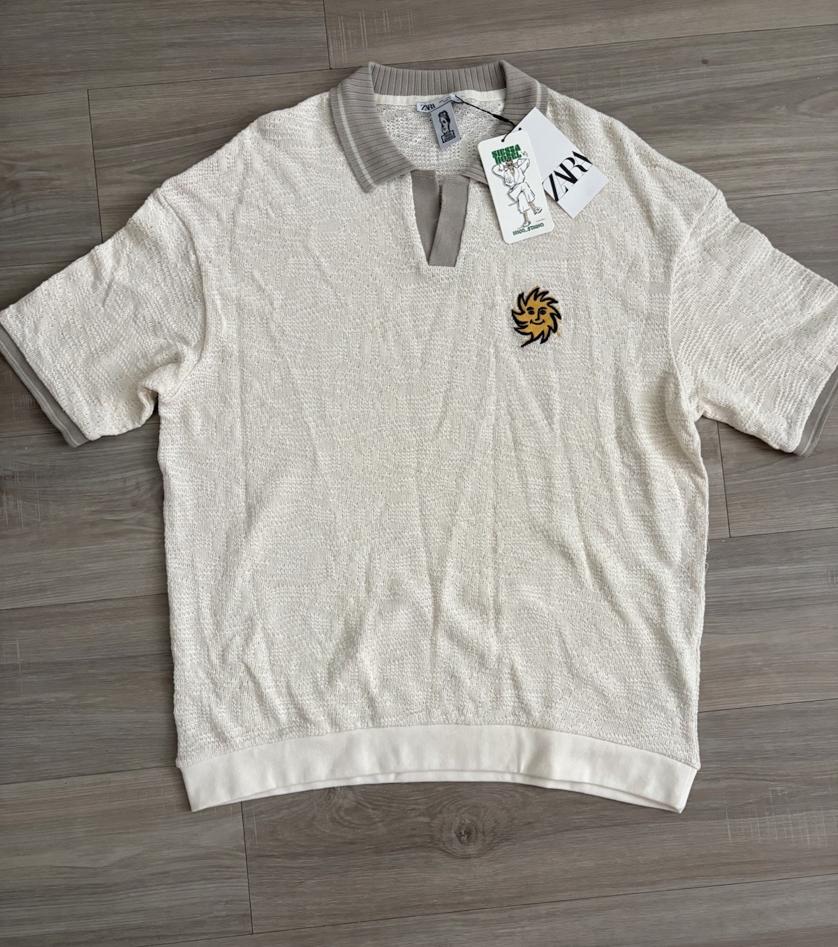 Inigo Studio & Zara T Shirt Knit Polo With Patch ￼