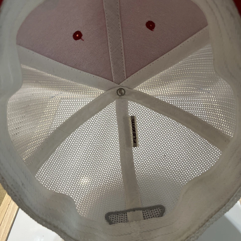 Columbia PFG Mesh Fish Flag Collegiate Ball Cap Unisex Georgia Red/Black L/XL - Image 4 of 4