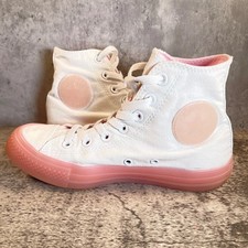 Converse Trainers Womens UK 5 Chuck Taylor All Star Hi White Cherry Blossom Pink