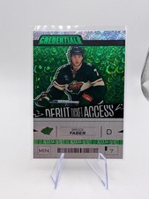 2023-24 UD Credentials Debut Ticket Access Green Brock Faber /25 #DTAA-BF