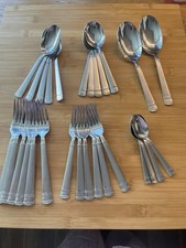 VINERS Table Fork & Spoons - 18/10 Stainless Steel Cutlery Etc 28 Pieces