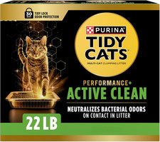 Performance plus Active Clean Scented Clumping Multi Cat Litter - 22 Lb. Box